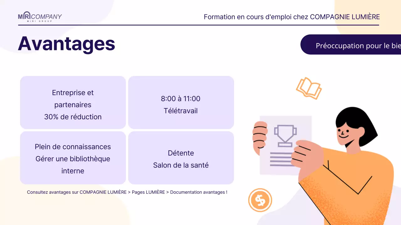 Un simple guide de formation RH en mauve et orange