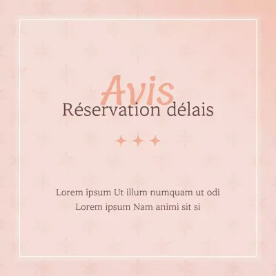 Un message moderne rose et marron pour annoncer la date limite de réservation