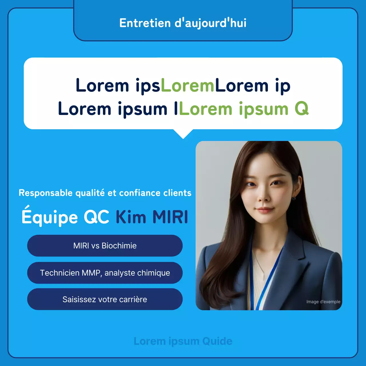 À propos de l'entretien avec le candidat sortant bleu et chartreuse kitsch