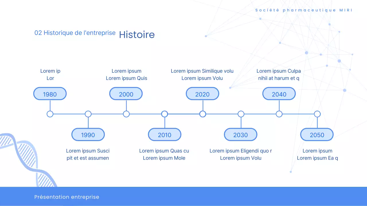 Proposition d'appel d'offres moderne pour des soins de santé pharmaceutiques en blanc et bleu