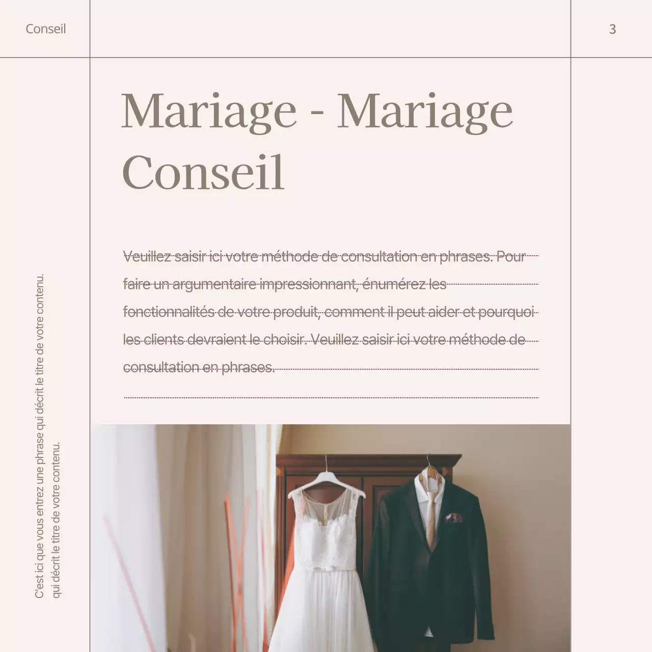 Promouvoir une marque de mariage moderne en rose et marron
