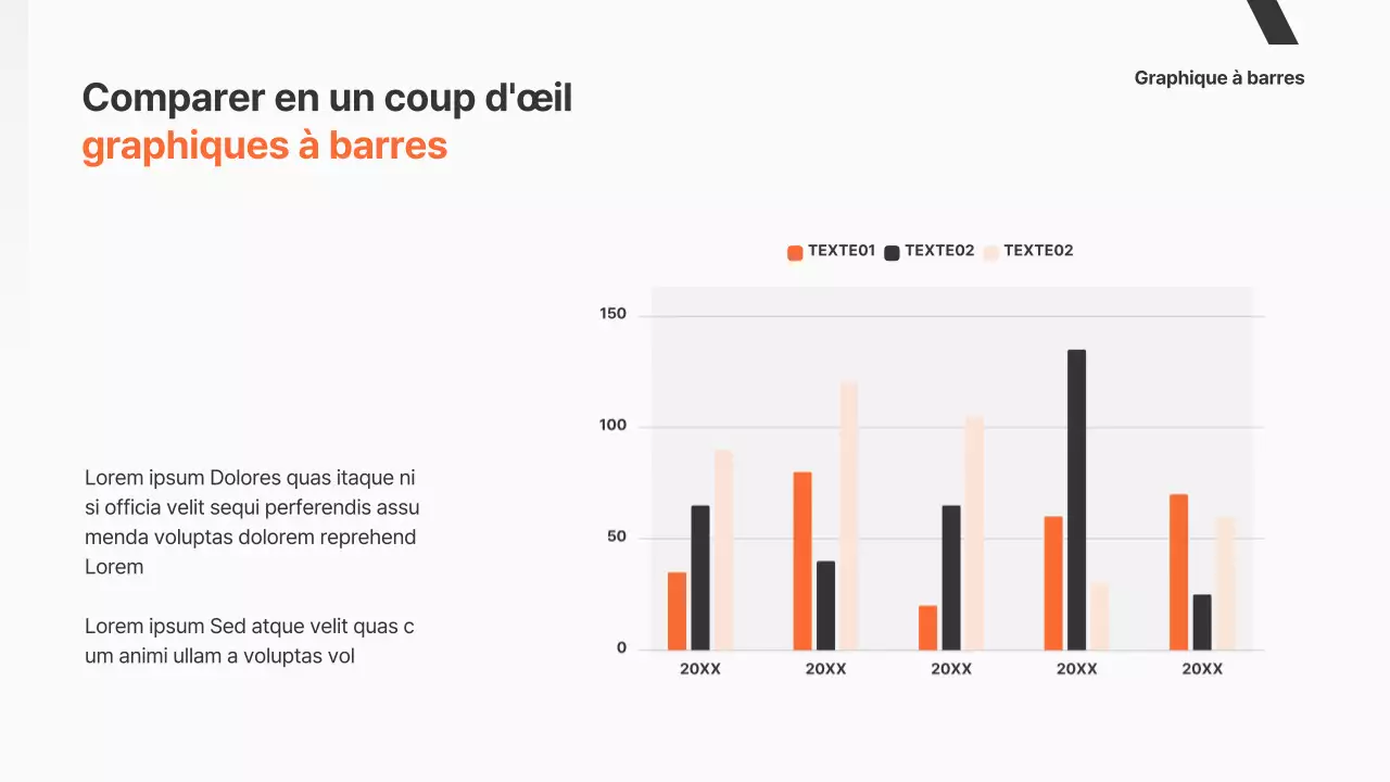 Une proposition commerciale simple en orange et en noir et blanc