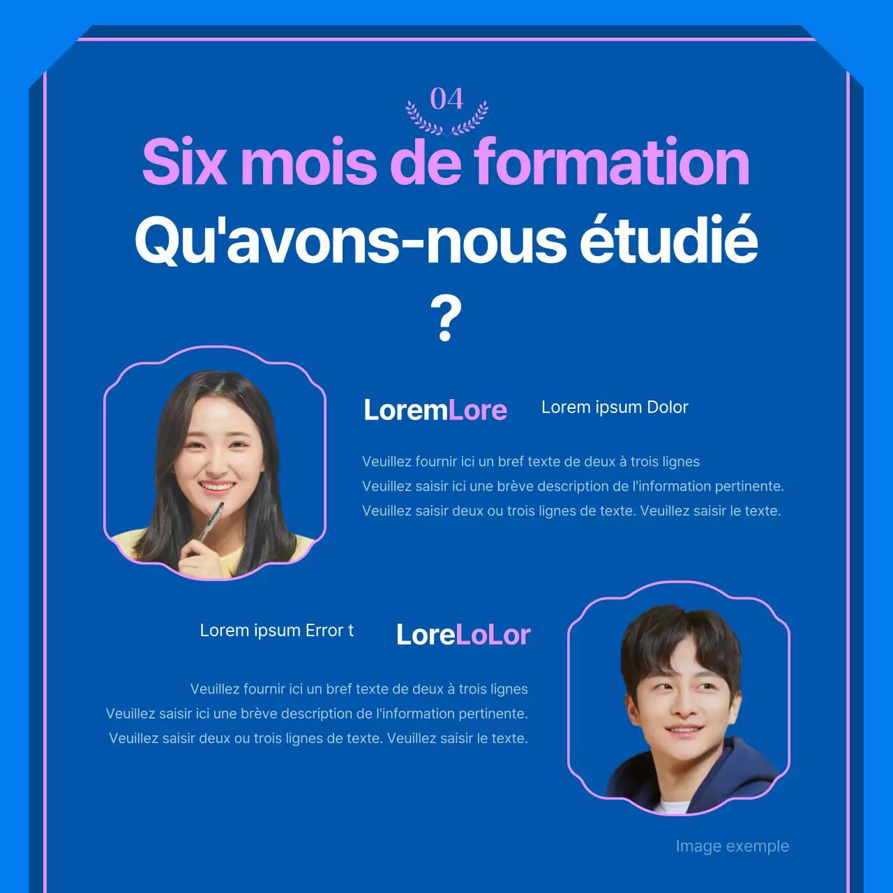 Un poteau d'achèvement kitsch bleu et jaune