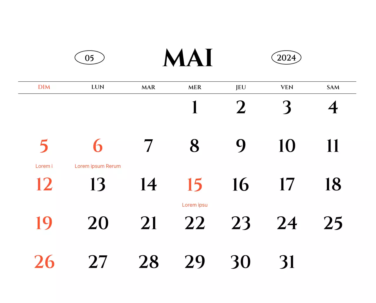 Calendrier mural de style simple avec concept de photographie de voyage émotionnelle en noir et blanc