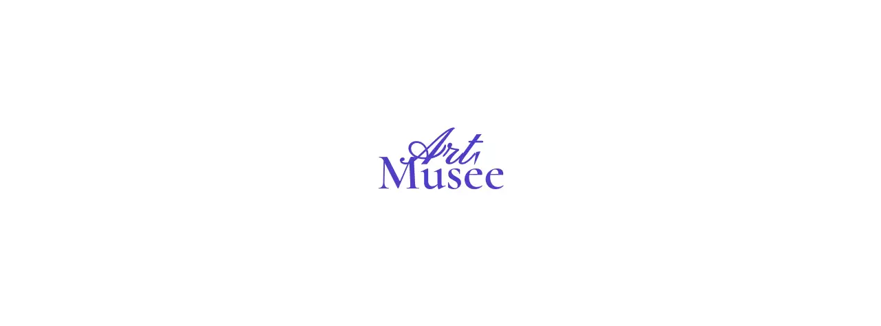 Logo de musée avec un concept cursif de classe