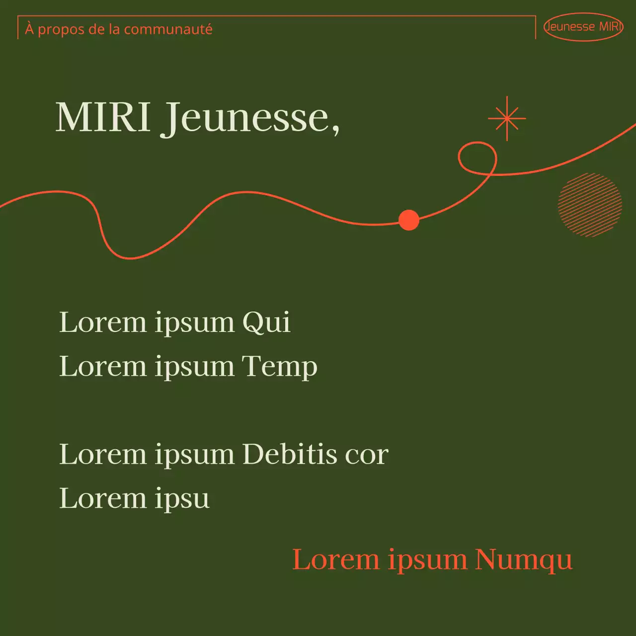 Un guide de l'utilisateur communautaire simple, vert et orange