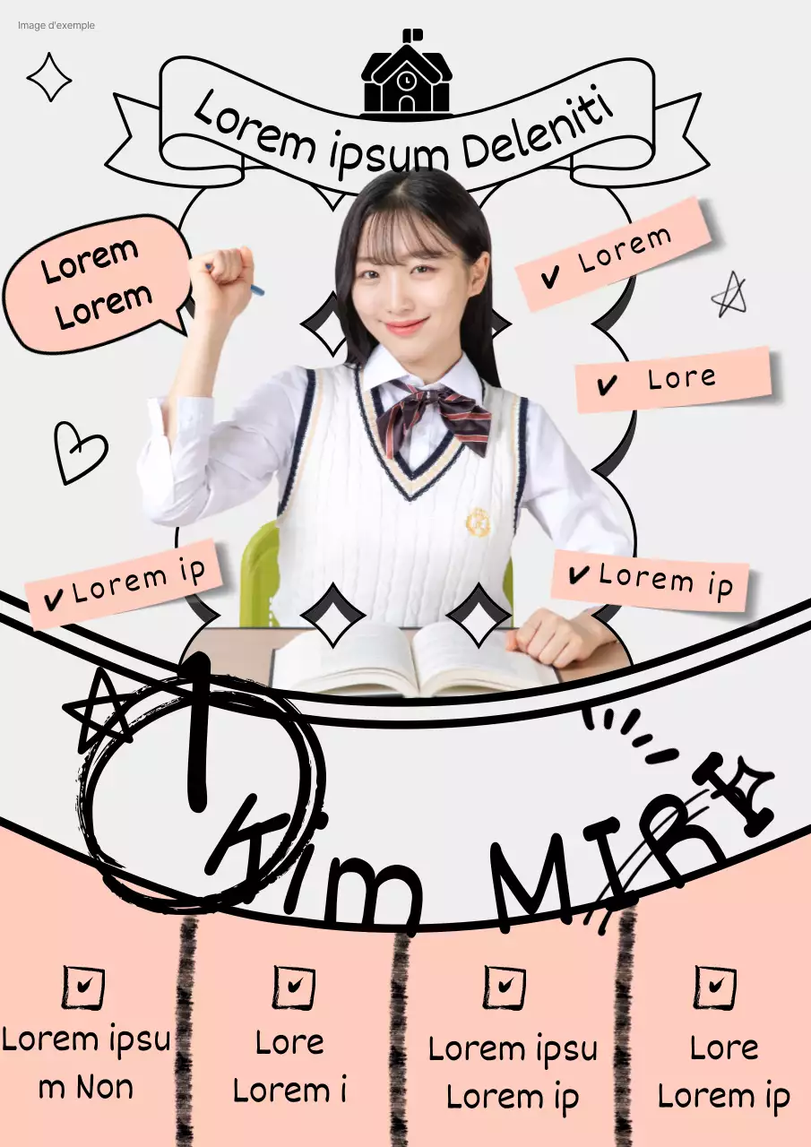 Une annonce d'élection du gouvernement étudiant en rose et gris très tendance