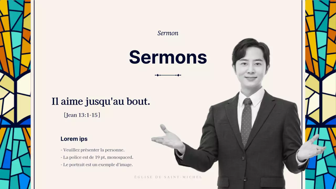 Un guide pour des services religieux simples en bleu marine et beige