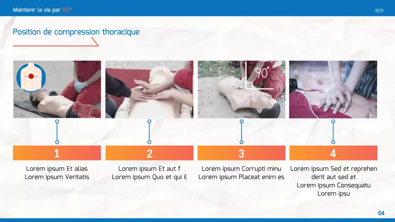 Matériel de formation simple à la RCP en bleu