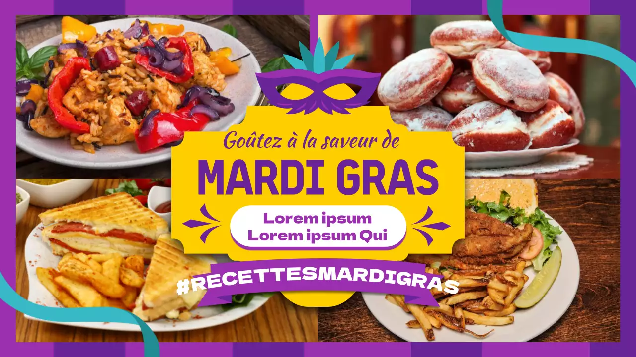 Recettes mauves et jaunes pour Mardi Gras