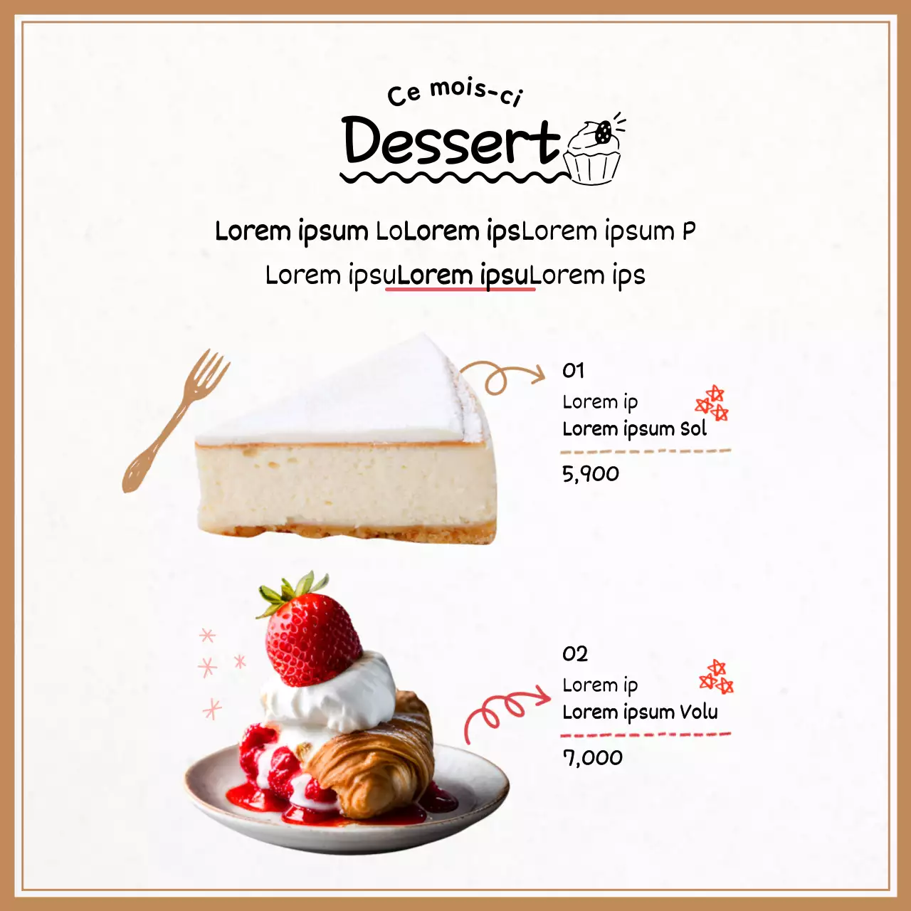 Annonces de cafés bruns et chaleureux