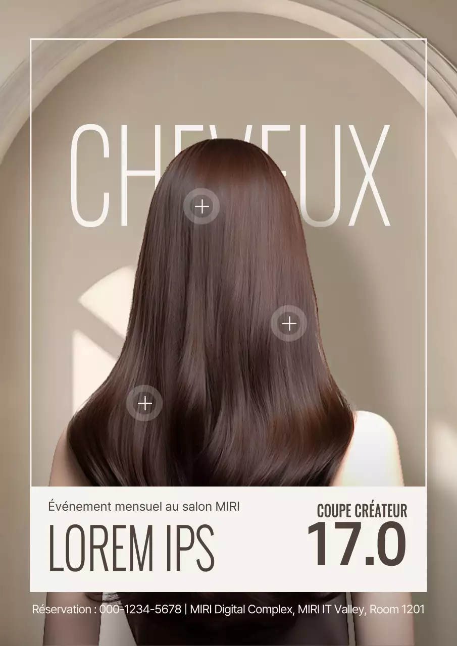 Promouvoir un salon de coiffure moderne en ivoire et en marron