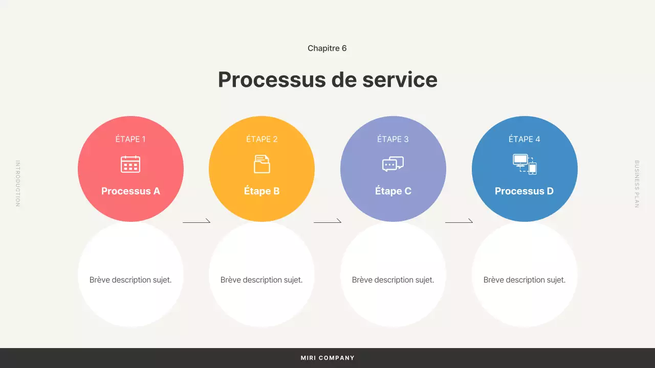 Plan d'affaires avec des formes simples en beige