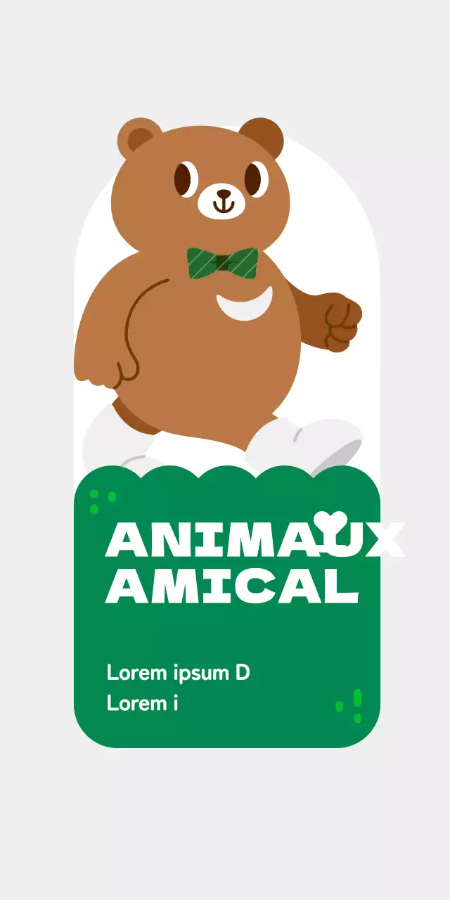 Piquet d'événement pour un groupe de défense des droits des animaux avec des illustrations d'animaux mignons