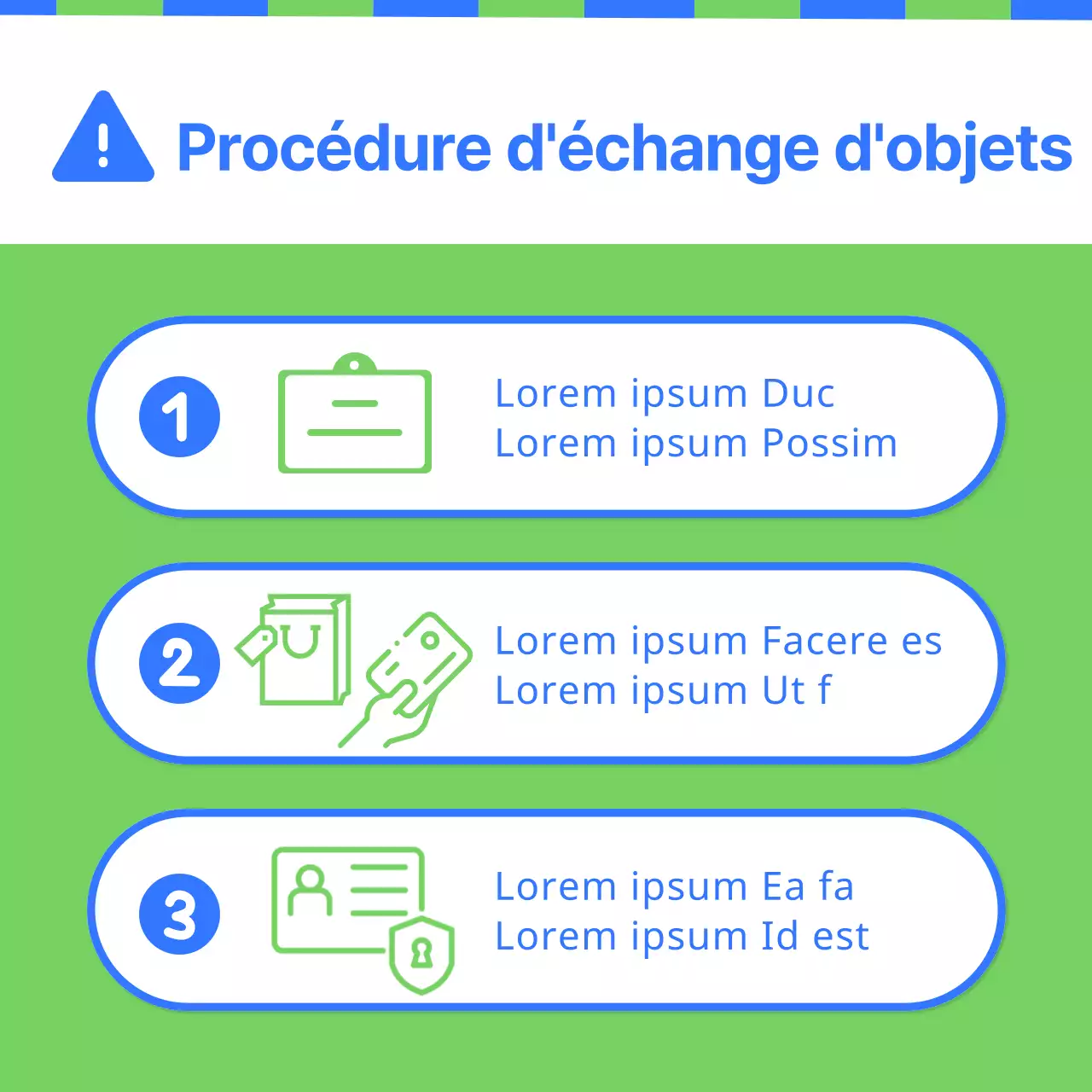 Annonce d'un marché de partage vert et bleu