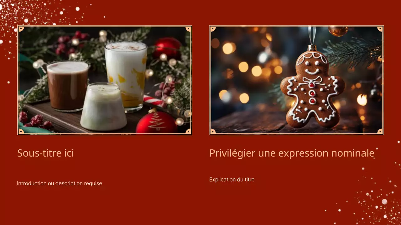 Une luxueuse présentation de Noël en rouge et brun