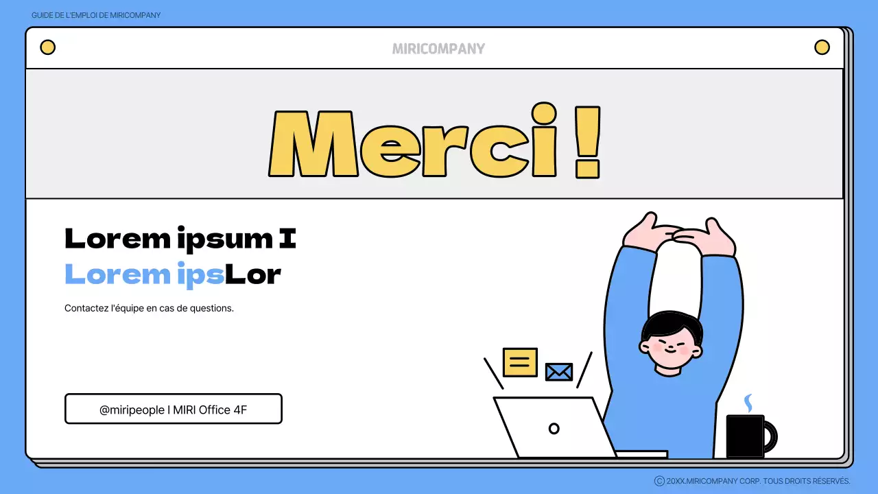 Matériel de formation pour le livre d'accueil bleu et jaune