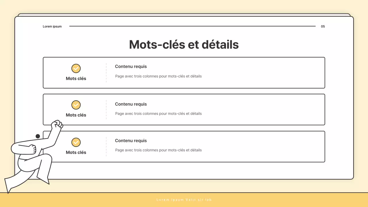 Une lettre d'information de base jaune et blanche du bureau d'aide sociale