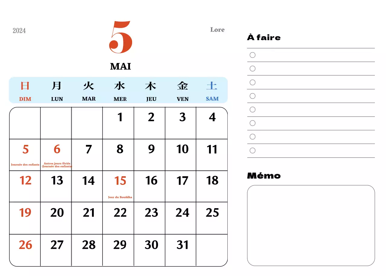 Sous-verres rétro rouges et bleus calendrier de mémoire