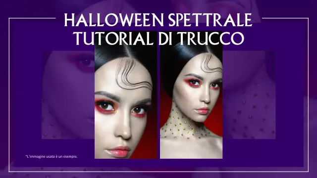 Tutorial di trucco moderno viola per Halloween