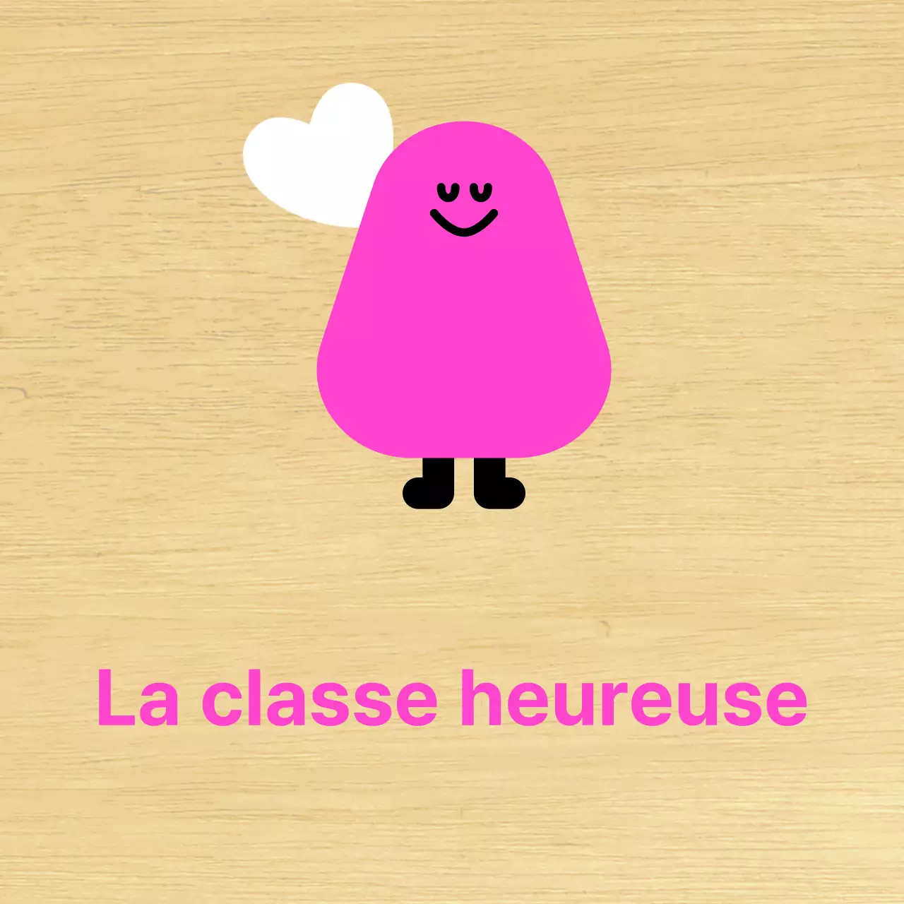 Guide illustré des personnages roses pour la classe de maternelle