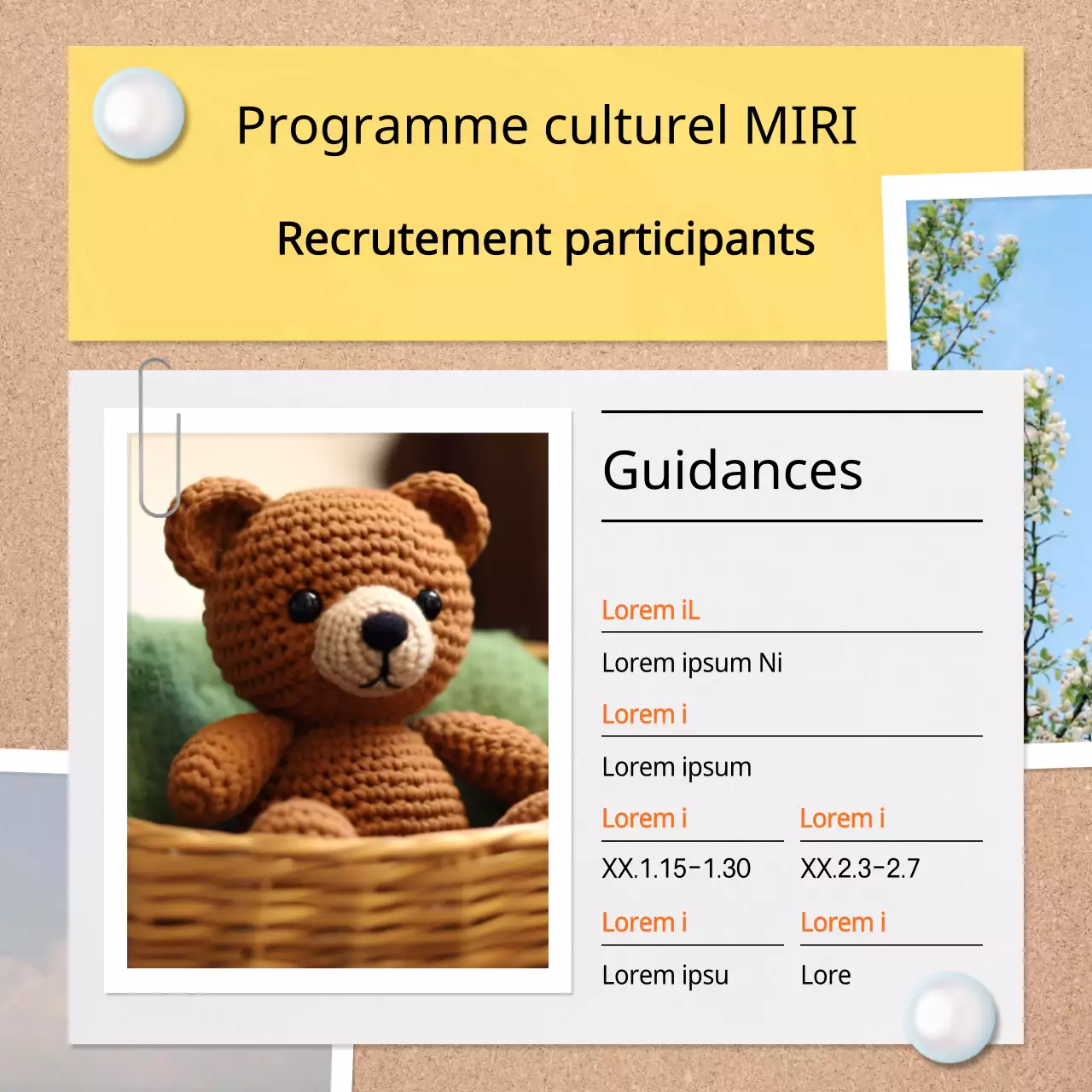 Promouvoir un programme simple en jaune et brun