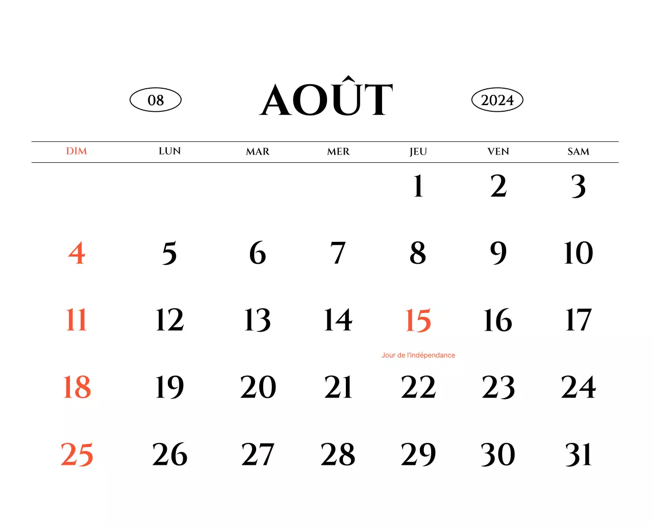 Calendrier mural de style simple avec concept de photographie de voyage émotionnelle en noir et blanc