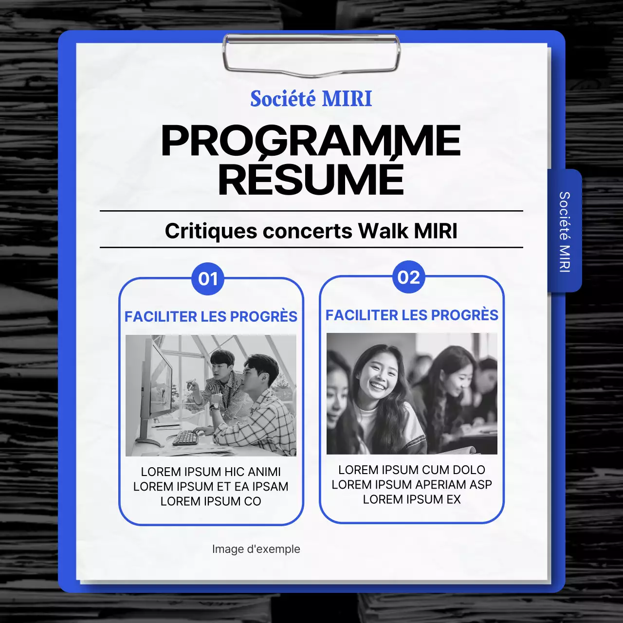 Promouvoir un simple concert rouge et bleu