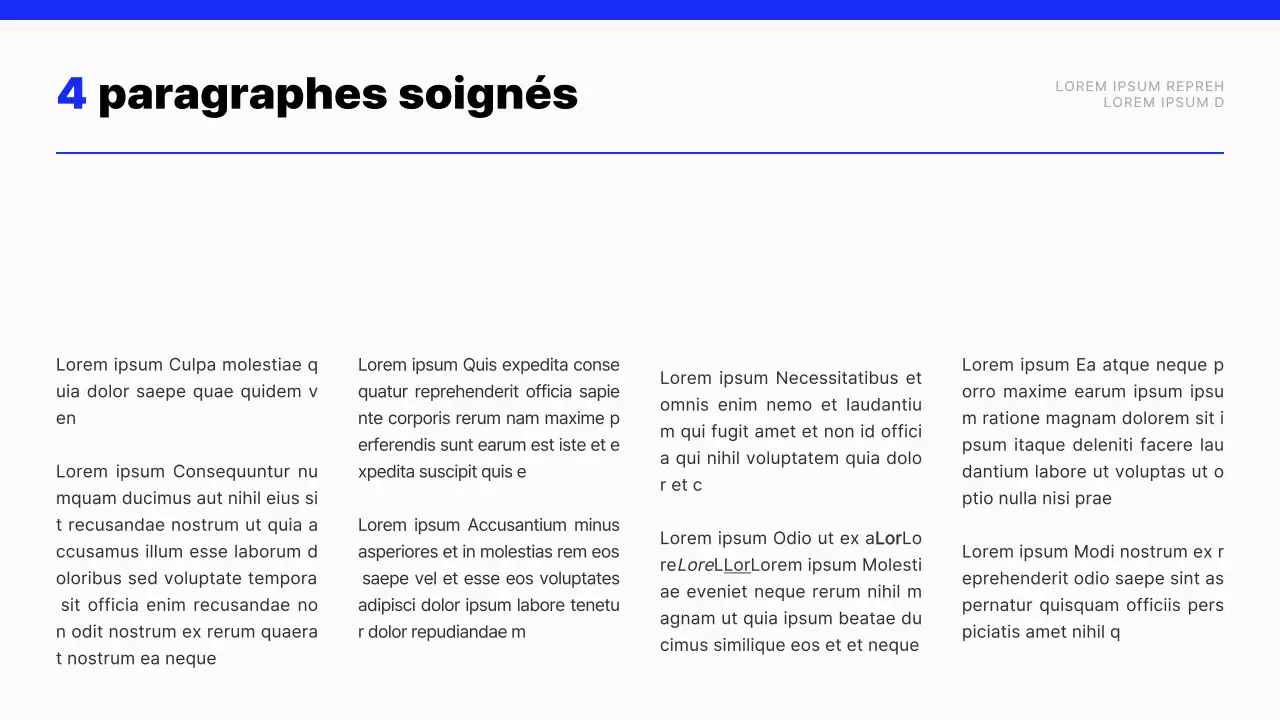 Rapport de mise en page moderne en bleu et blanc