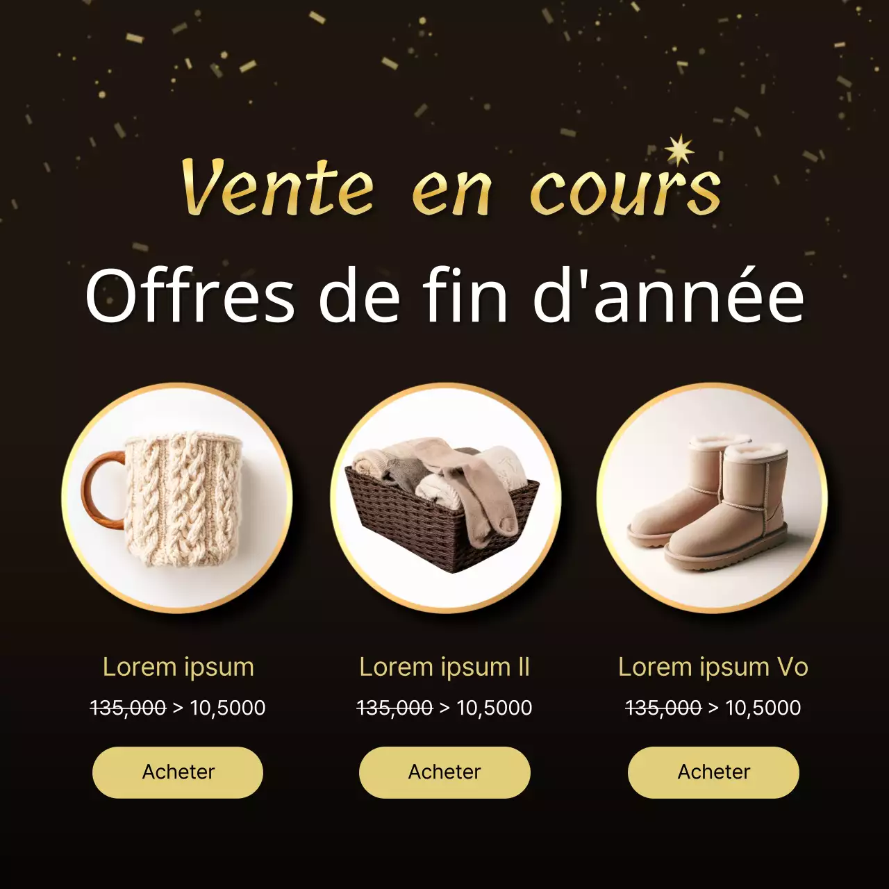 Annoncer une luxueuse cérémonie de remise des prix de fin d'année pour les marques, en marron et or