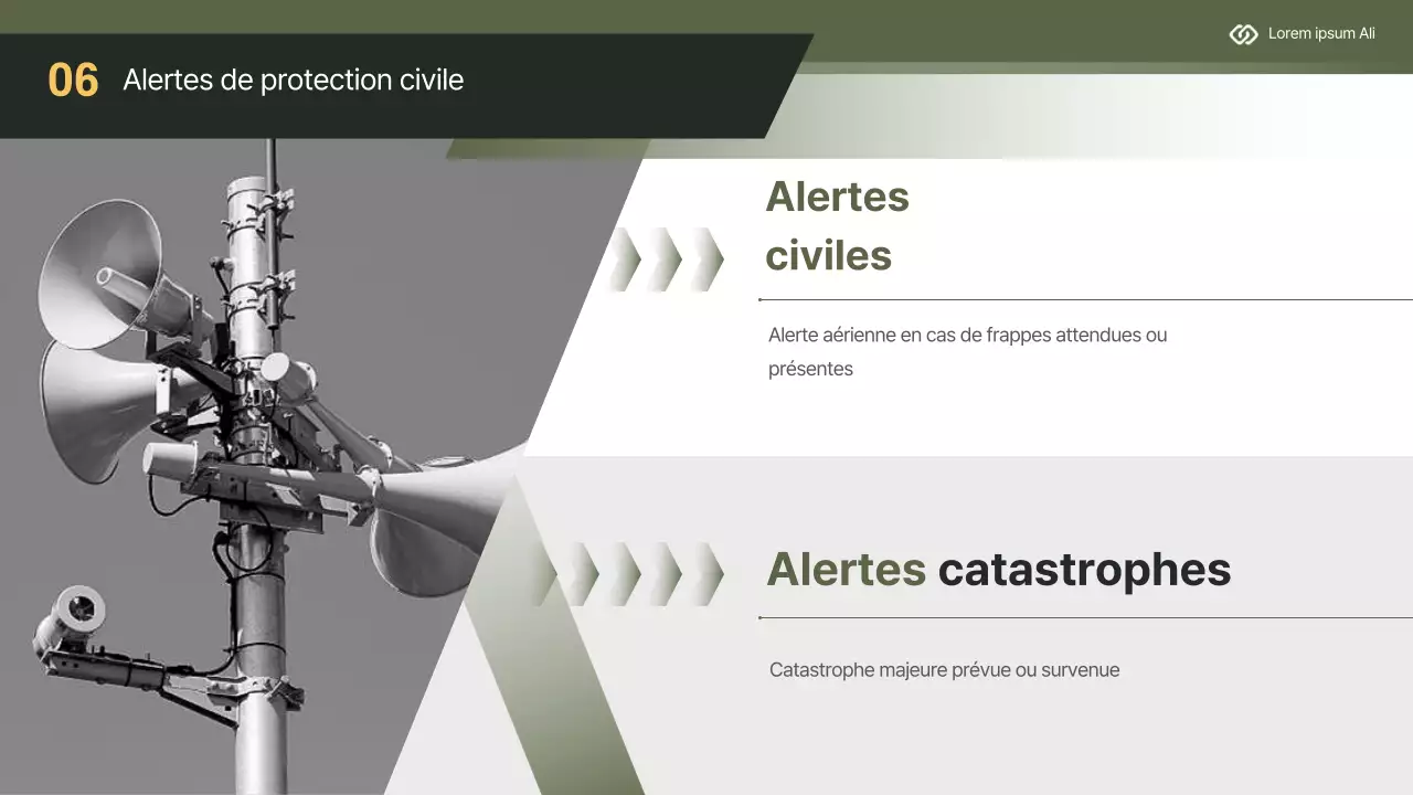 Matériel moderne de formation à la protection civile en jaune et kaki