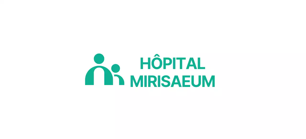 Logo simple et illustré d'un hôpital
