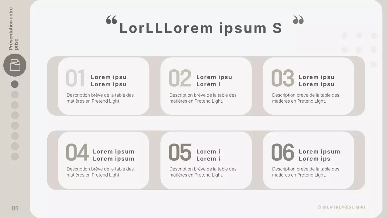 Rapport de mise en page moderne en beige et gris