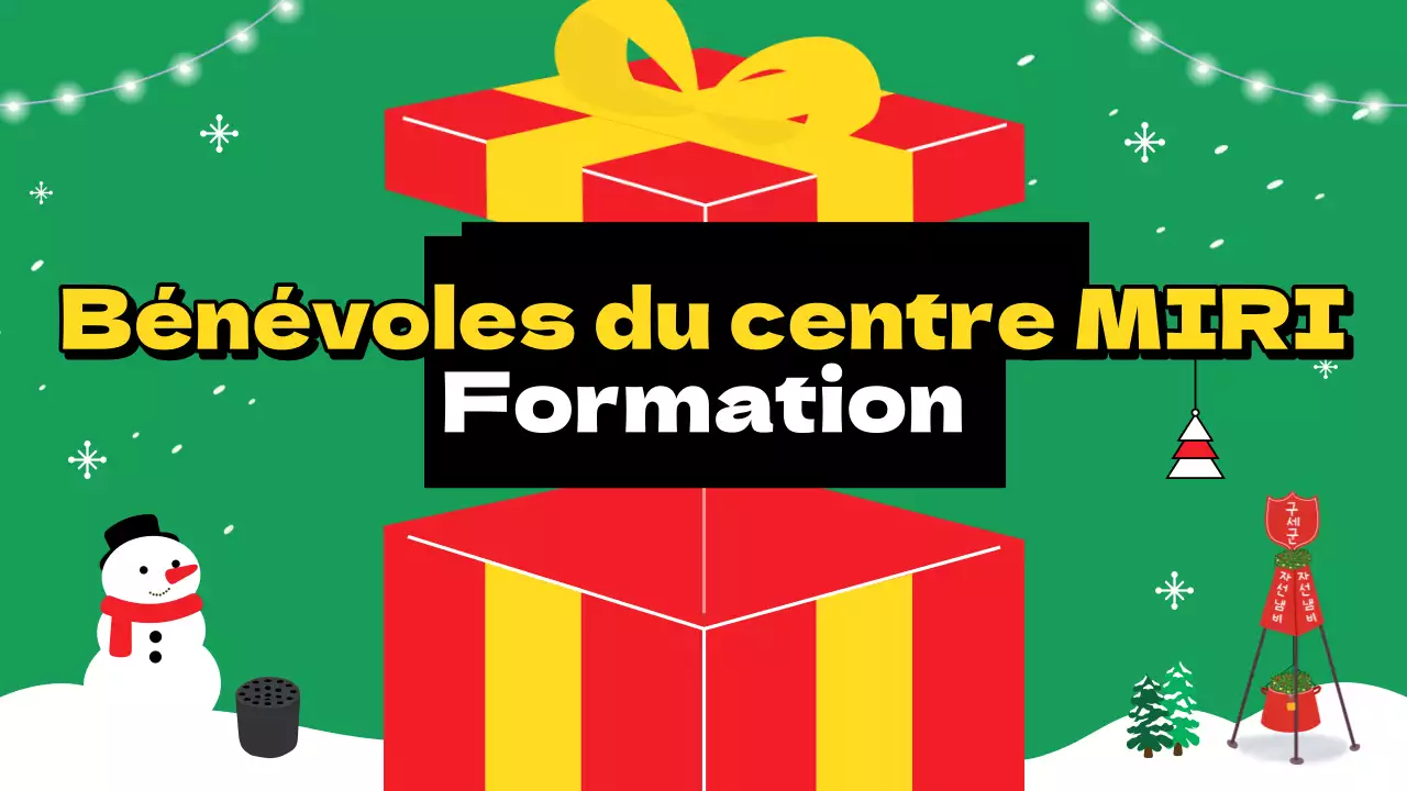 Matériel de formation des volontaires sur fond rouge, tendance hiver