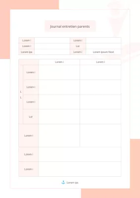 Matériel de formation moderne en matière de conseils aux parents, en rose et en gris