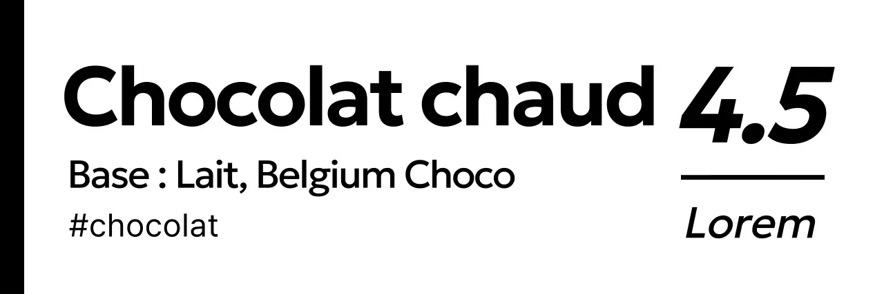 Boissons et café modernes en noir et blanc