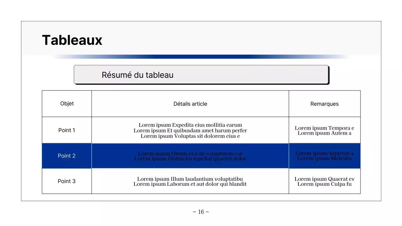 Rapport de base imprimable en bleu marine et gris