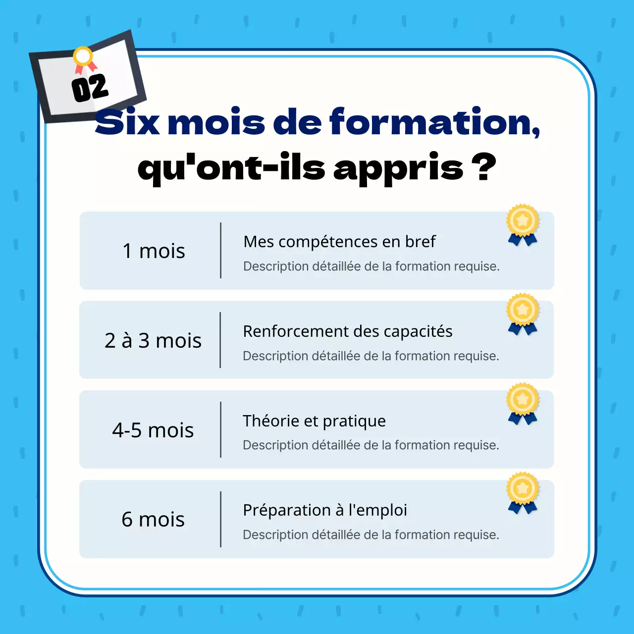 Poste d'achèvement central bleu et bleu clair