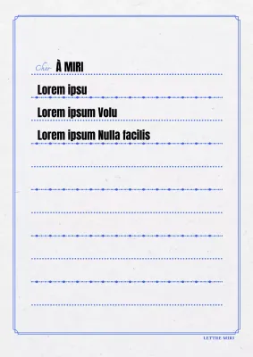 Papeterie analogique moderne en bleu