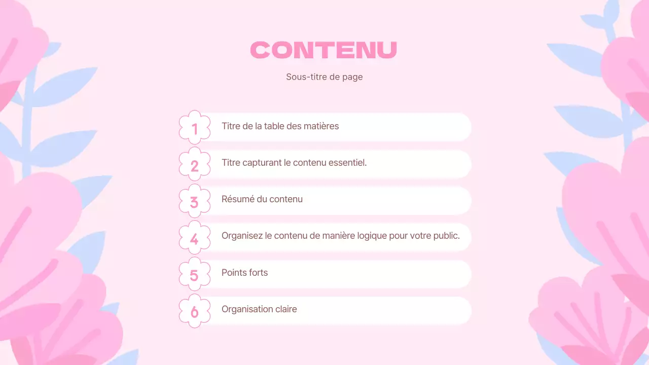 Un agenda floral printanier avec des touches de rose et de bleu clair