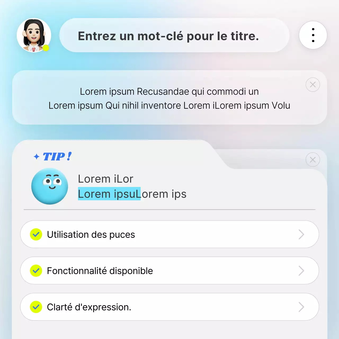 À propos du modèle d'arrière-plan blanc et bleu clair à la mode