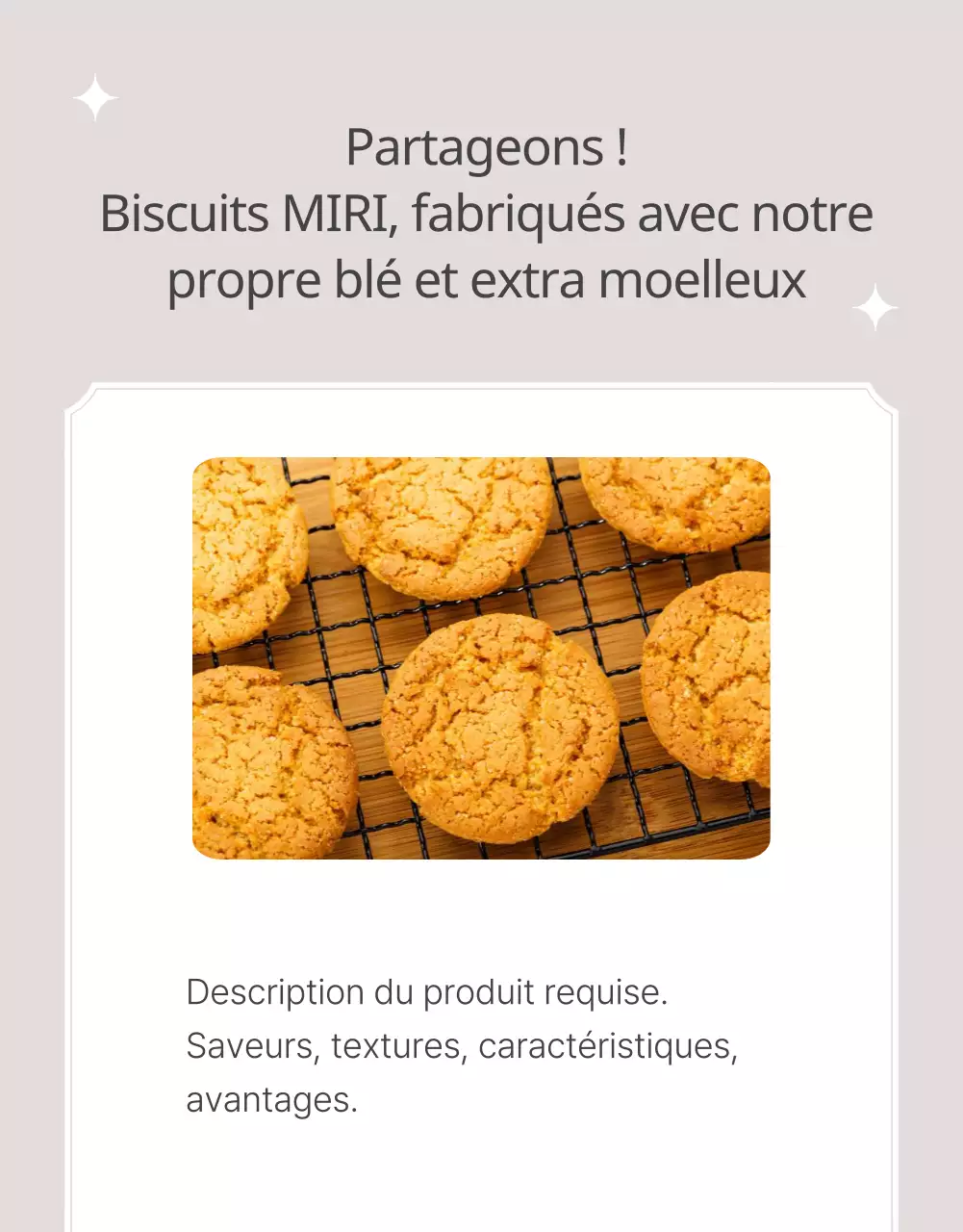 Promouvoir un gâteau de boulangerie classique en beige