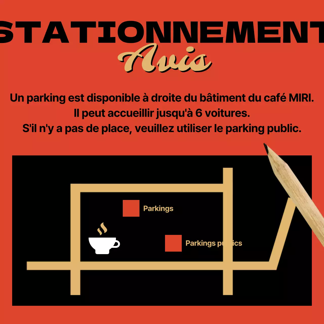 Promouvoir un café d'inspiration vintage en jaune et rouge