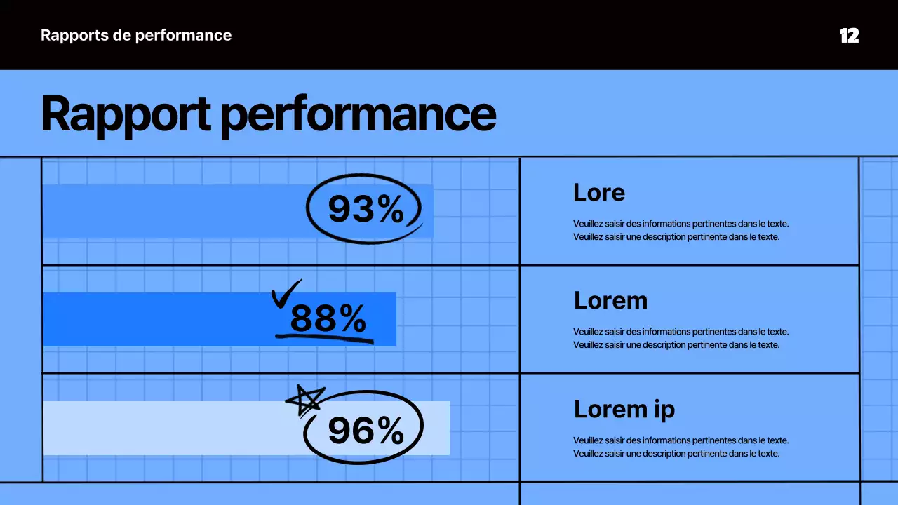 Matériel de réunion kitsch en bleu
