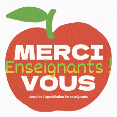 Campagne simple pour la Journée des enseignants avec des pommes rouges