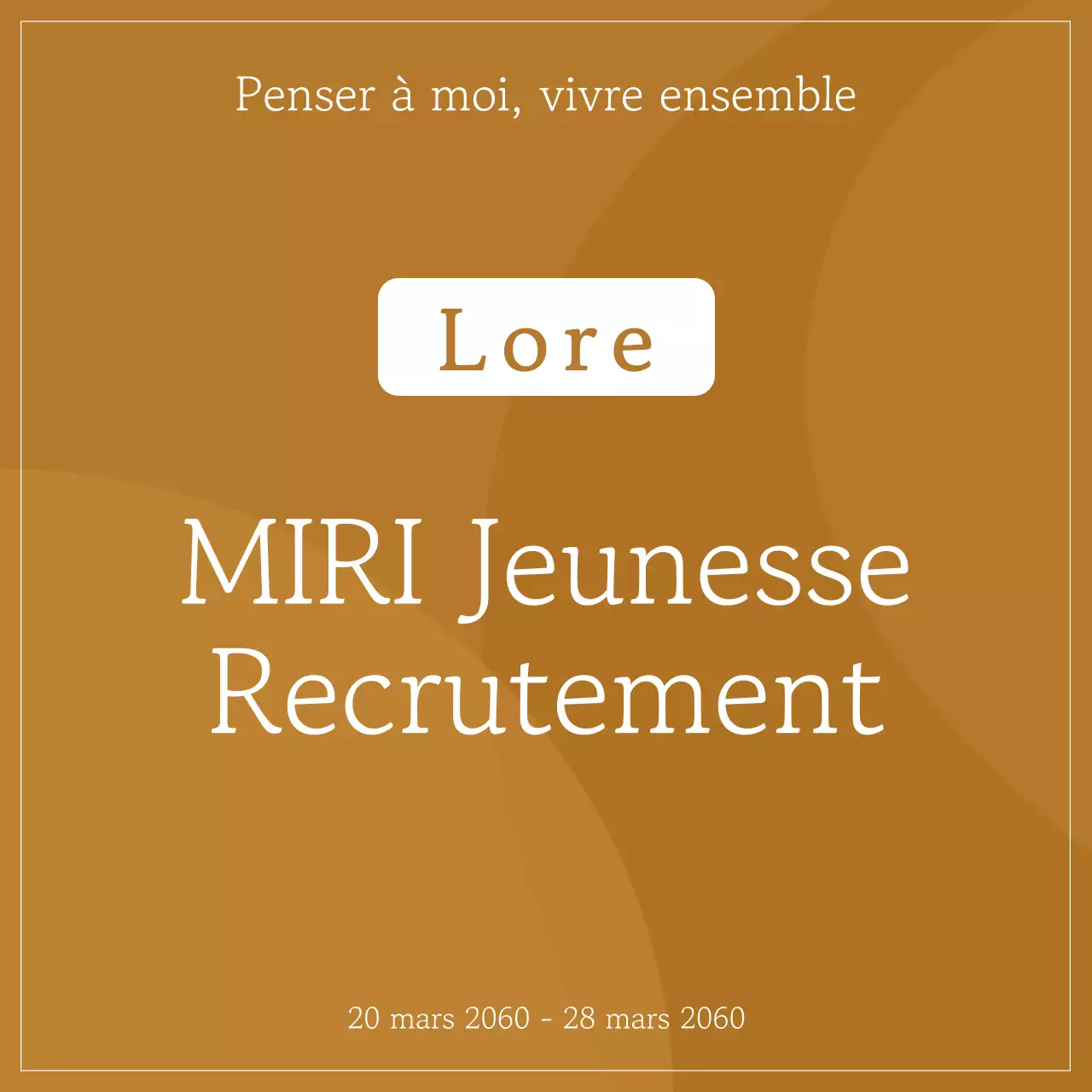 Un simple argumentaire de recrutement communautaire en marron et ivoire