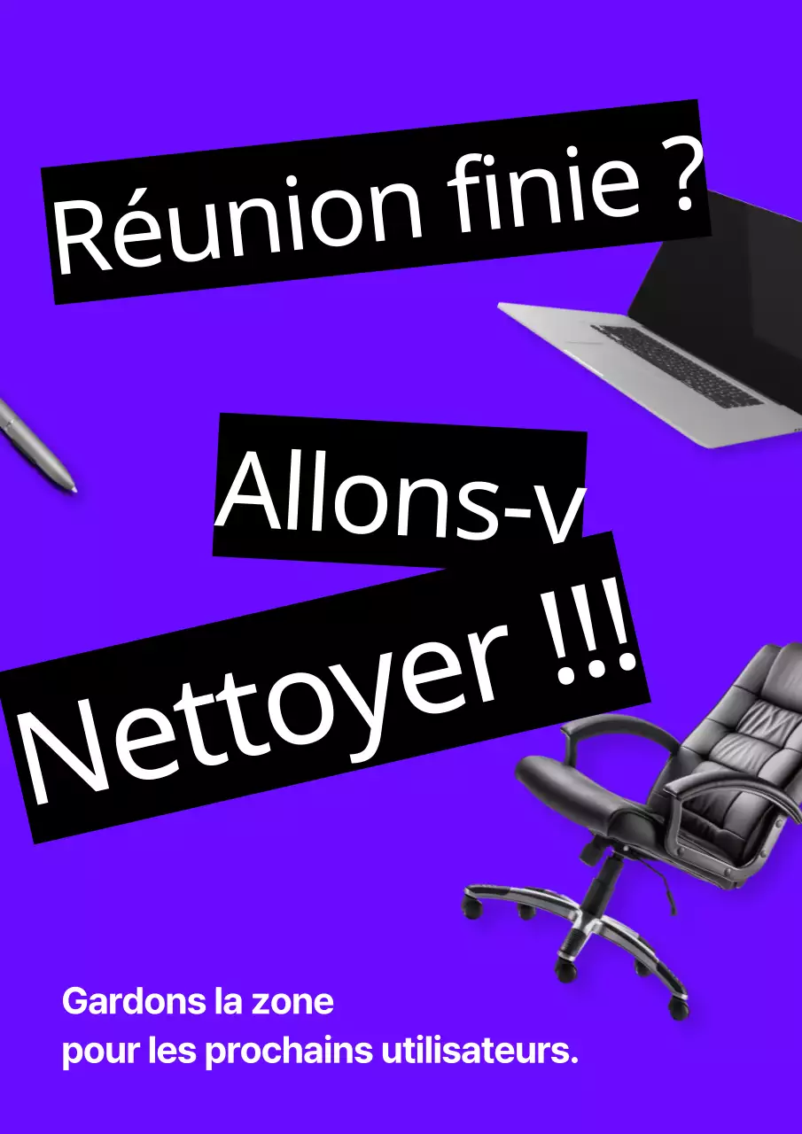 Annonce d'une campagne de culture d'entreprise kitsch sur fond violet