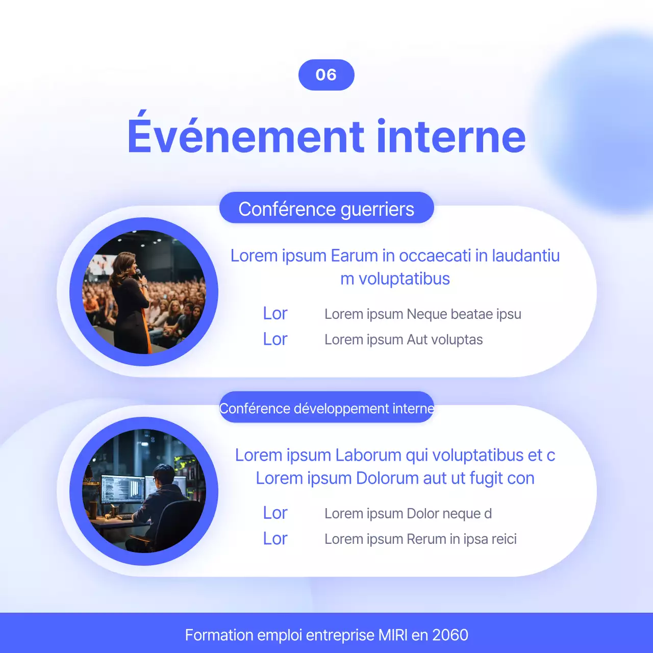 Guide des programmes modernes de formation à l'emploi en bleu et blanc