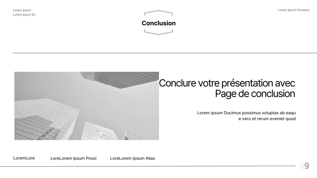 Rapport en noir et blanc, mise en page moderne