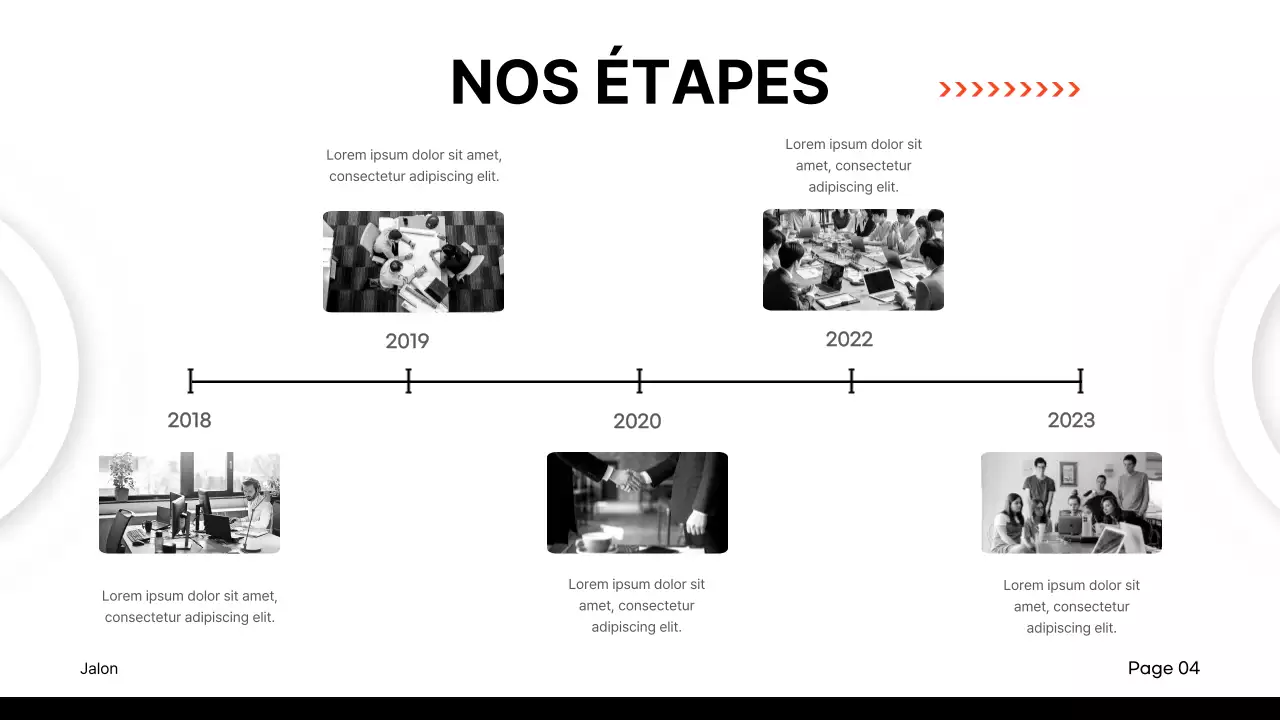 Matériel de rapport d'activité classique noir et rouge